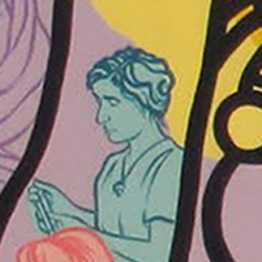 Mural depiction of Elizabeth McCoy