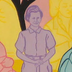 mural depiction of Estella Leopold
