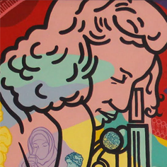 mural depiction of Esther Lederberg