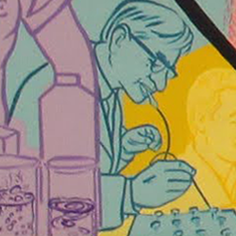 Har gobind khorana mural depiction